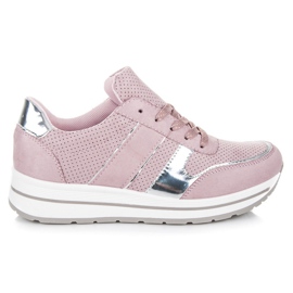 Seastar Velúr cipő a platformon lila