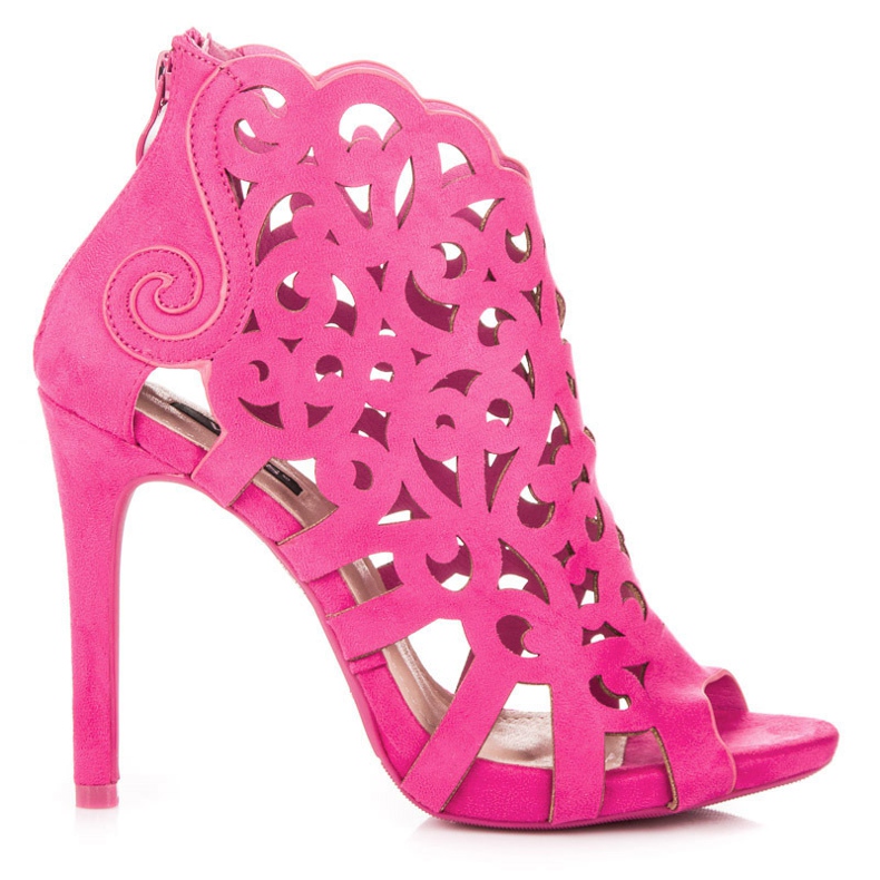 Vices Áttört szandál cipzárral rózsaszín