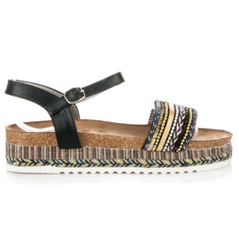 Kylie Lapos szandál mintával fekete