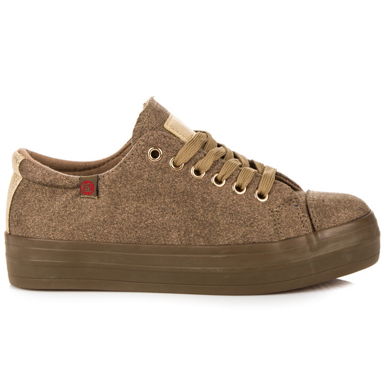 Tony Velúr Cipők A Platformon zöld