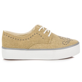 Kylie Cipők Kristályokkal barna