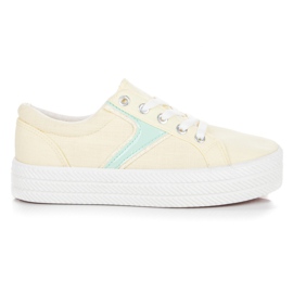 Kylie Cipők a platformon sárga Kylie Cipők a platformon sárga