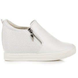 Áttört tornacipő Wedge fehér