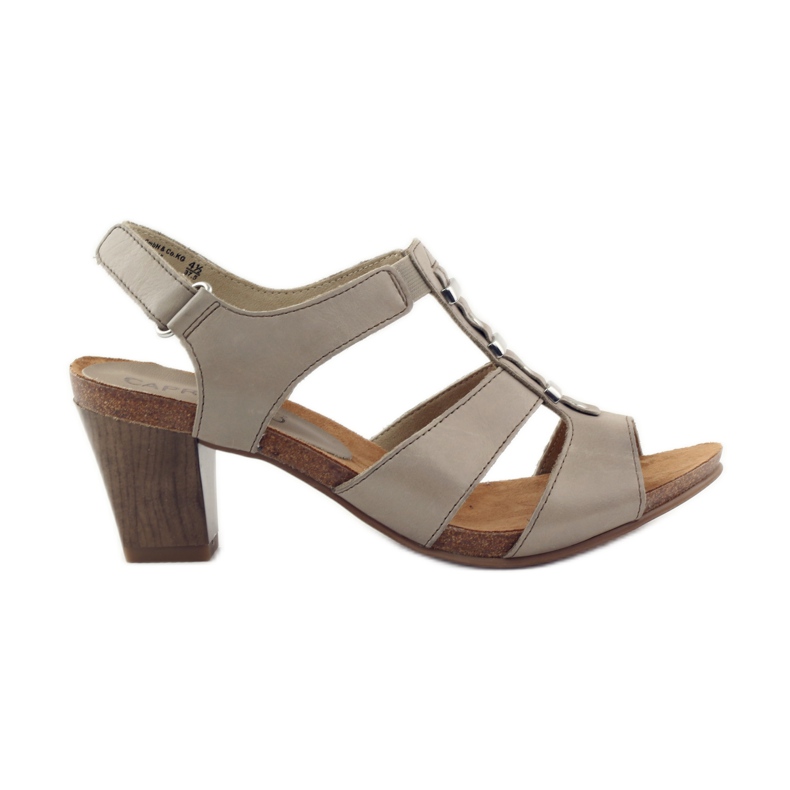 Caprice szandál női cipő tépőzárral 28309 barna sokszínű