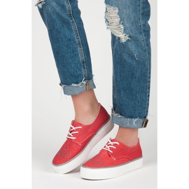 Kylie Cipők kristályokkal piros Kylie Cipők kristályokkal piros