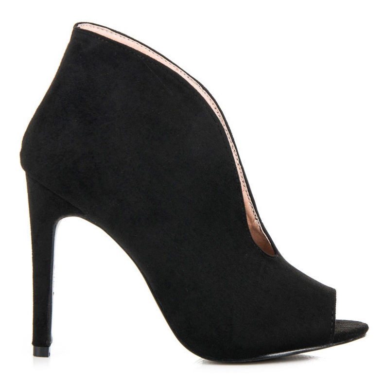 Velúr tavaszi csizma fekete