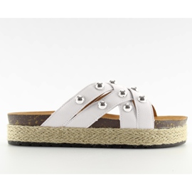 Fehér espadrilles papucs CK22P fehér