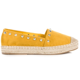 Nio Nio Sárga espadrillák szegecsekkel