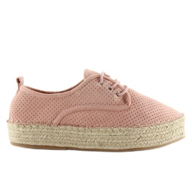 Rózsaszín női espadrillek LL-118 Pink