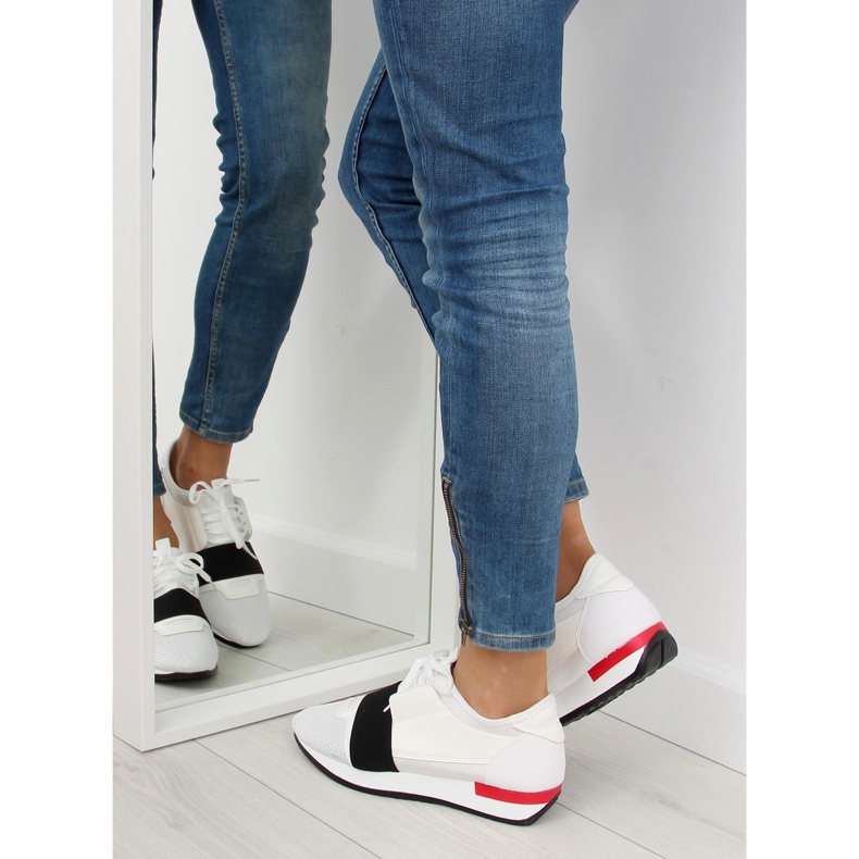 Fehér 16-515 WHITE / RED sportcipő piros fekete