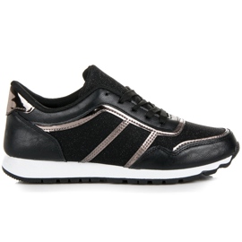 Fekete tornacipő csillámmal