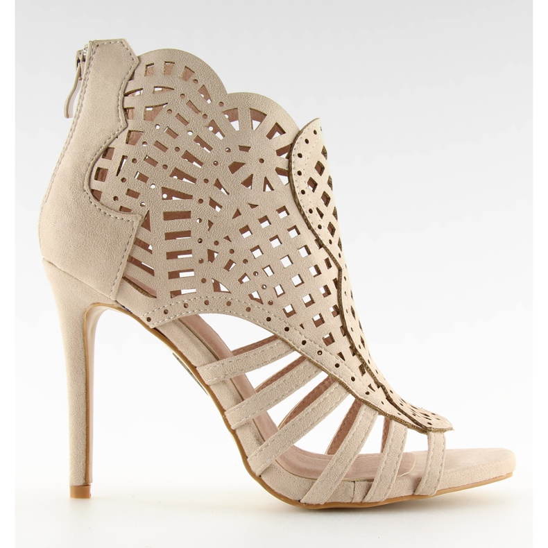 Nyitott orrú bézs nyitott orrú csizma M286 Beige