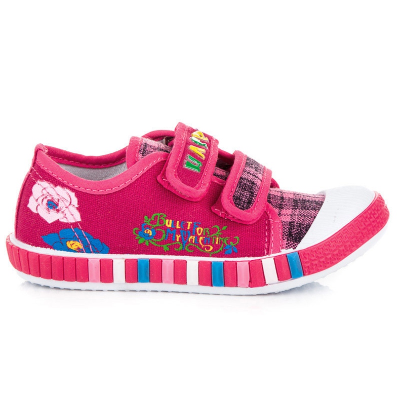 Hasby Kockás tornacipő lányoknak rózsaszín