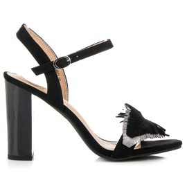 Kylie Boho szandál egy bárban fekete Kylie Boho szandál egy bárban fekete