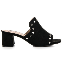 Kylie Szarvasbőr papucs a poszton fekete Kylie Szarvasbőr papucs a poszton fekete