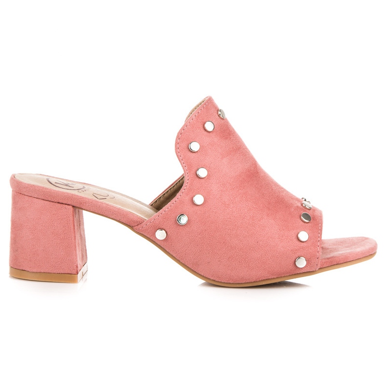 Kylie Szarvasbőr papucs a poszton rózsaszín