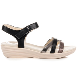 Kylie Tépőzáras szandál fekete