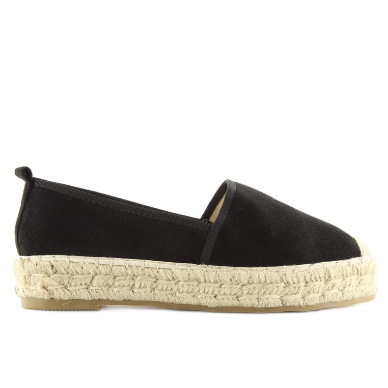 Fekete női espadrillák BB10P fekete Fekete női espadrillák BB10P fekete