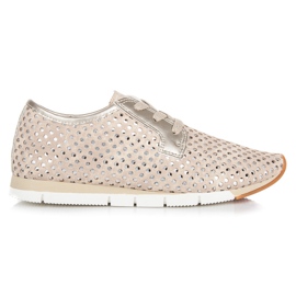 Kylie Divatos megkötött tornacipő sárga barna