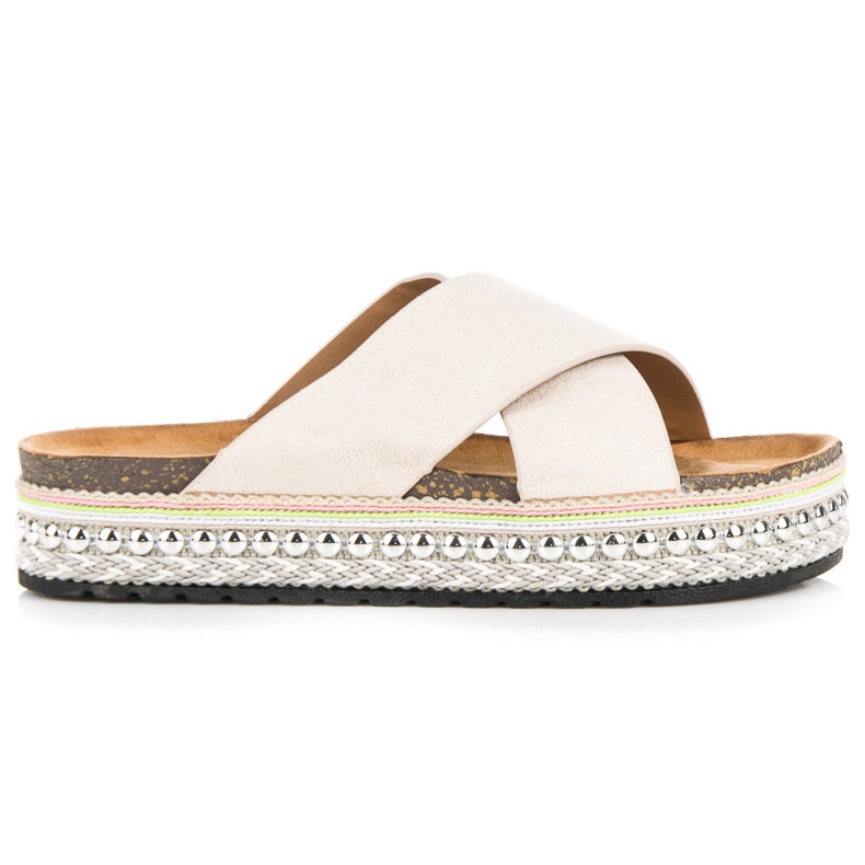 Seastar Velúr papucs az emelvényen barna