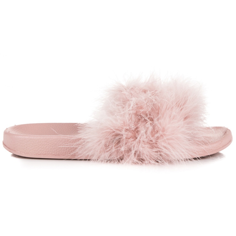 Papucs szőrmével barna