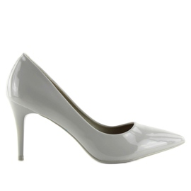 Szürke lakkozott női pumpák LEI-83 Szürke Szürke lakkozott női pumpák LEI-83 Szürke