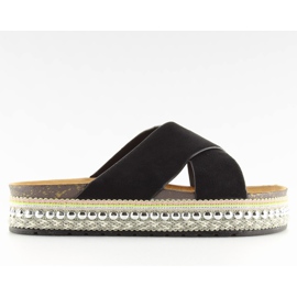 Fekete női fekete papucs CK15P fekete