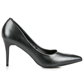Vinceza Elegáns Pearl Heels fekete