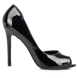 Seastar Lakkozott nyitott orrú sarok fekete Seastar Lakkozott nyitott orrú sarok fekete