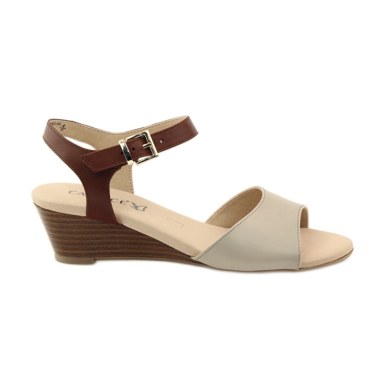 Caprice női cipő bőr szandál 28213 barna