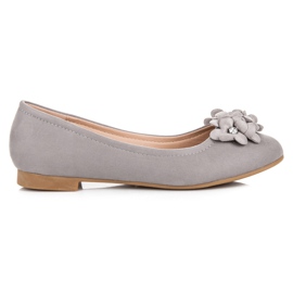 Vices Női balerinák virággal szürke Vices Női balerinák virággal szürke