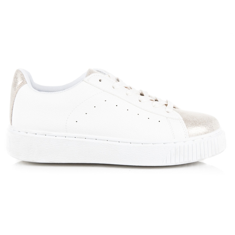 Megkötött kígyómintás tornacipő fehér