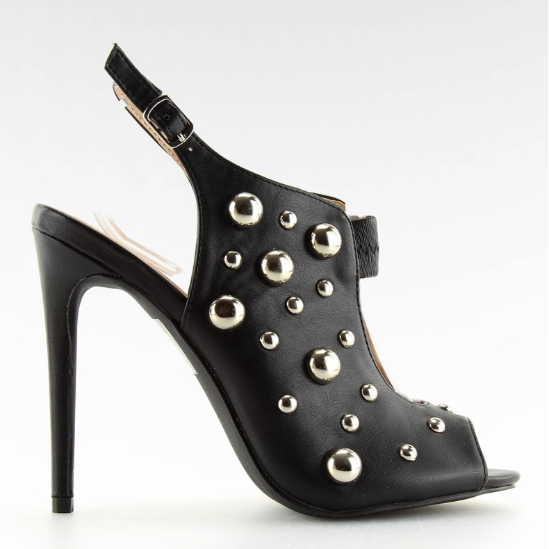 Fekete Szandál szegecsekkel fekete 708-11 Fekete