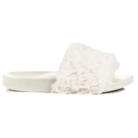 Bona Női papucs bundával barna