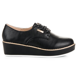 Vices Kötött ék cipő satu fekete