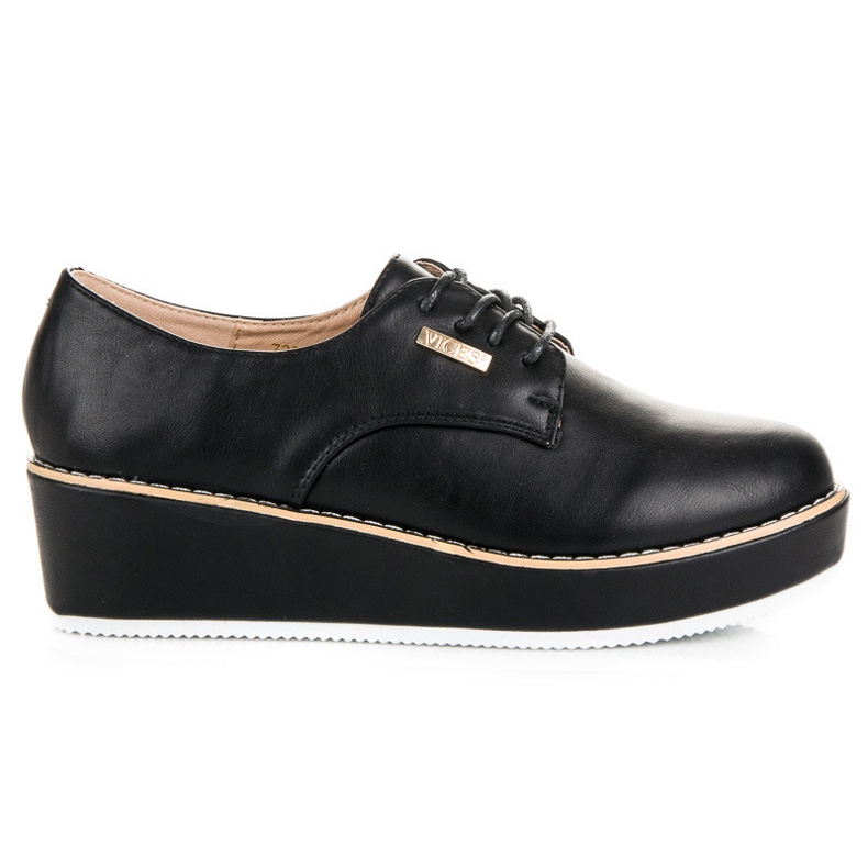 Vices Kötött ék cipő satu fekete