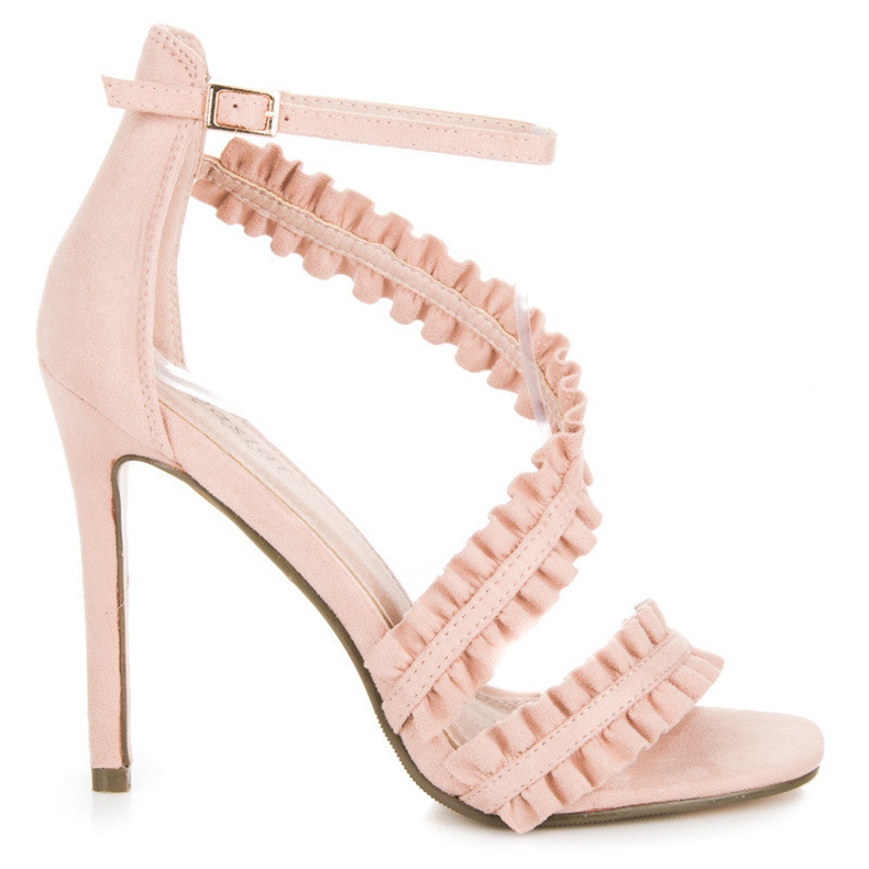 Seastar Magas sarkú szandál fodrokkal rózsaszín