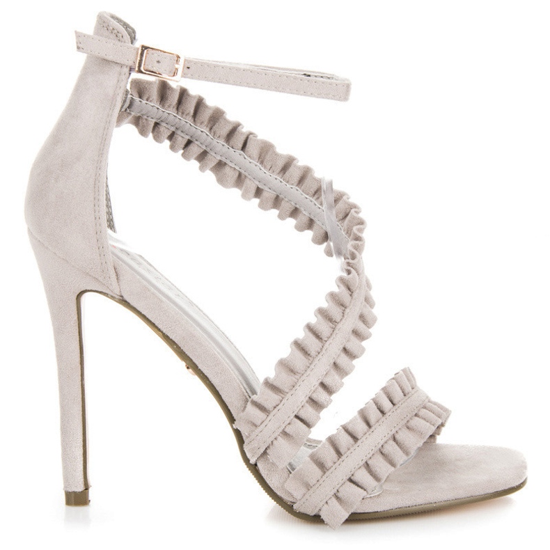 Seastar Magas sarkú szandál fodrokkal szürke