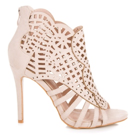 Seastar Áttört szandál cipzárral barna Seastar Áttört szandál cipzárral barna