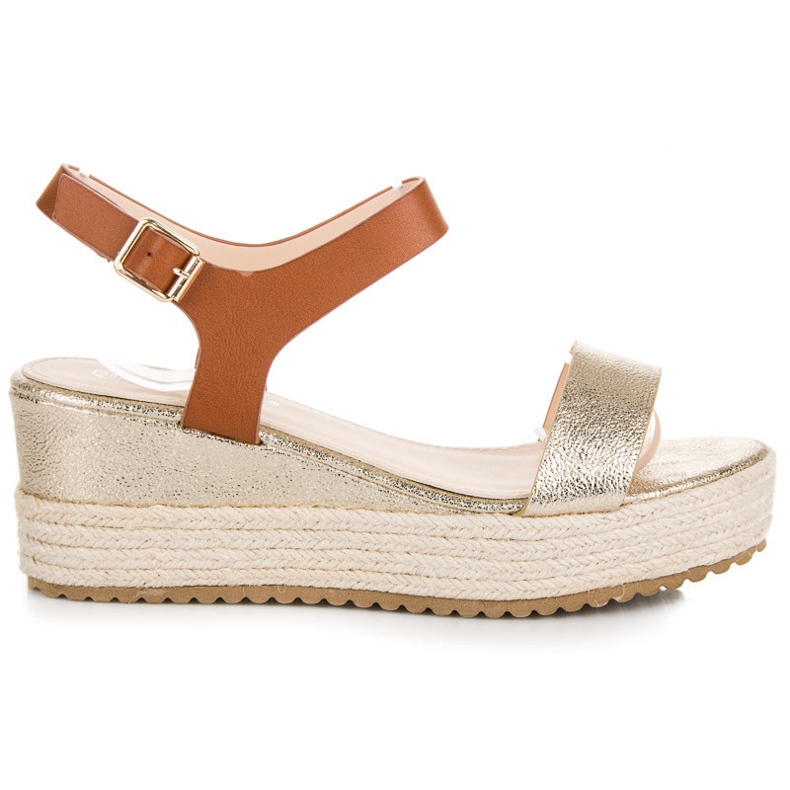 Seastar Wedge espadrilles szandál sárga barna