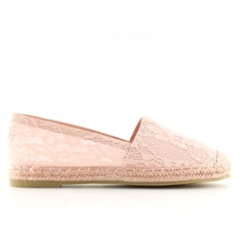 Rózsaszín csipke espadrilles BB15P Pink Rózsaszín csipke espadrilles BB15P Pink