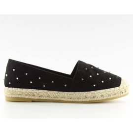 Fekete espadrillák szegecsekkel 5481 fekete Fekete espadrillák szegecsekkel 5481 fekete
