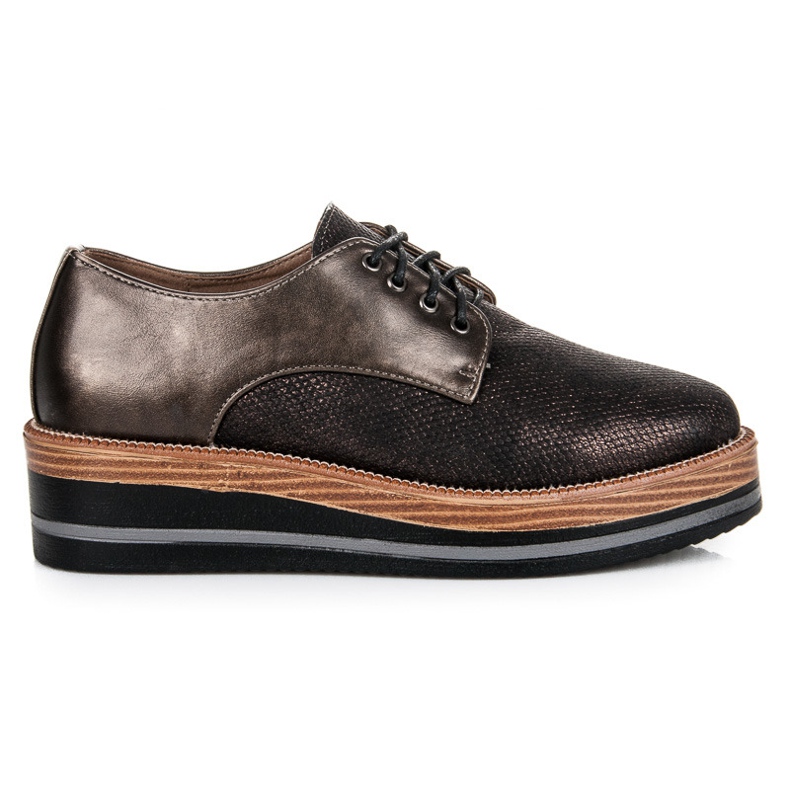 Kylie Stílusos ék alakú cipő barna