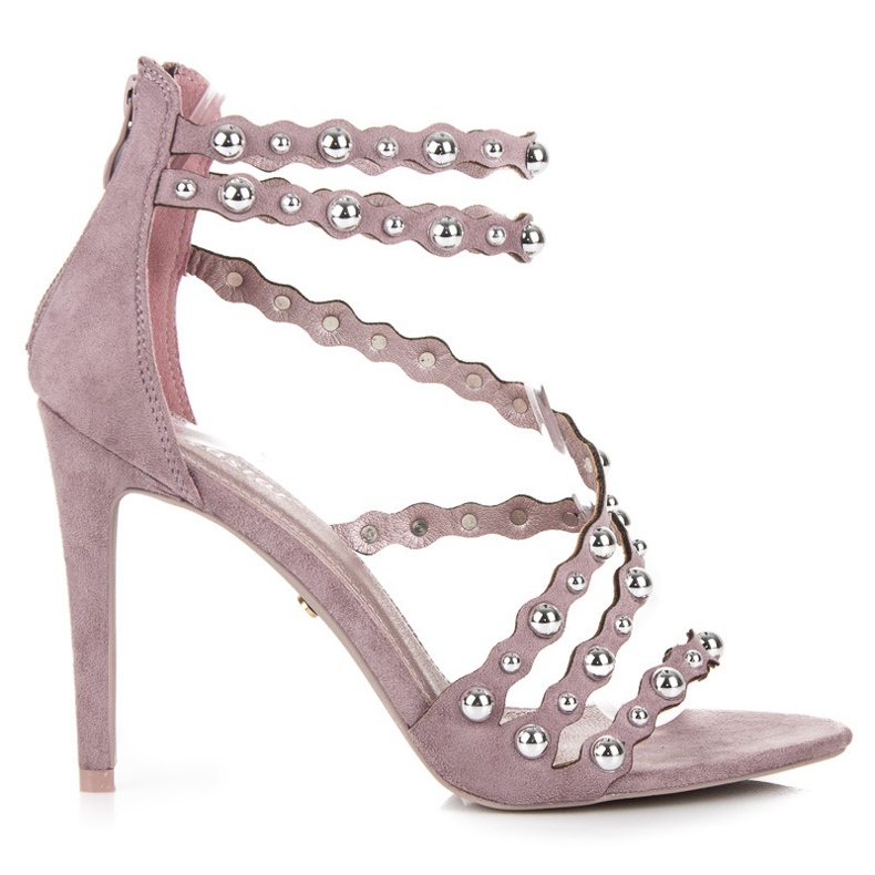 Seastar Cipzárral rögzíthető magassarkú szandál ibolya