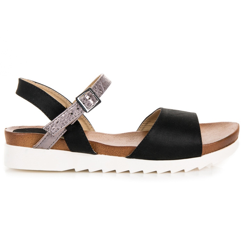 Velúr lapos vinceza szandál fekete