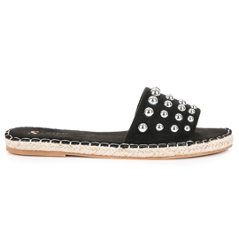 Seastar Velúr espadrill papucsok fekete Seastar Velúr espadrill papucsok fekete