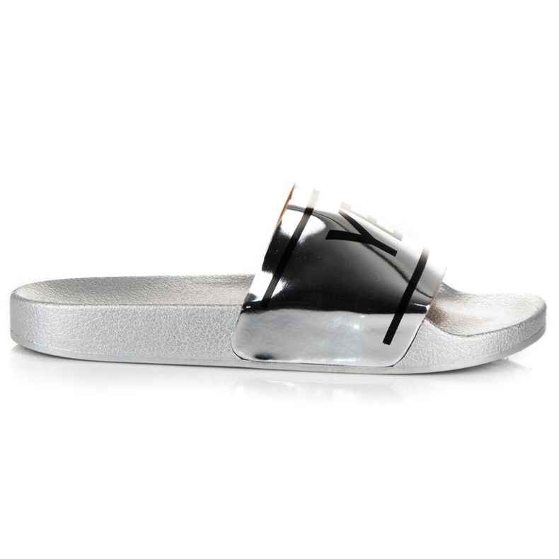 Ideal Shoes Ezüst papucs igen vagy nem szürke