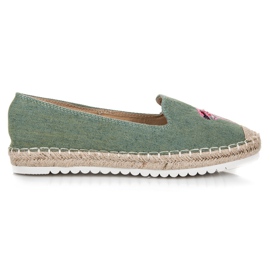 Bestelle Espadrillák egy flamingóval zöld