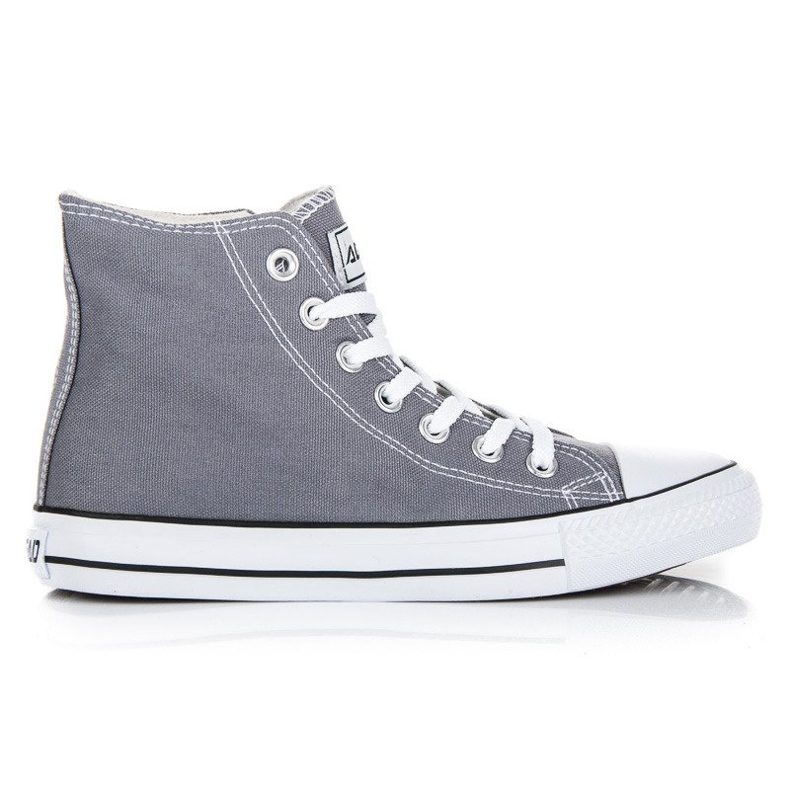 Fűzős tornacipő a boka felett szürke