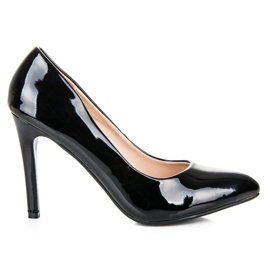 Small Swan Klasszikus lakkozott sarok fekete